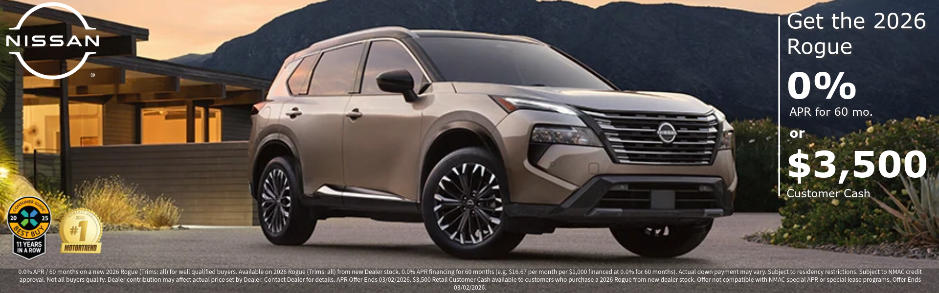 2026 Nissan Rogue Feb Incentive